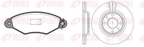 Комплект: 2 диска+ 4 колодки гальмівних REMSA 8643.05