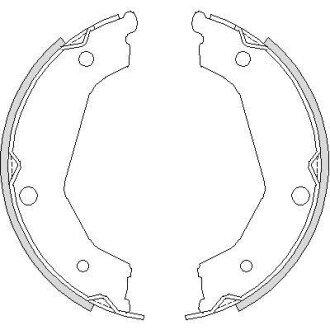 Колодки гальмівні барабанні REMSA 4732.00