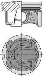 Поршень з кільцями FORD/LAND ROVER/VOLVO 87.5 TPBA/204PT/B4204T7 2,0 16V 10- (KS) KOLBENSCHMIDT 40315600