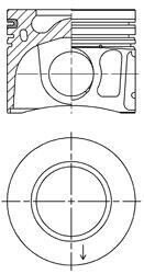 Поршень з кільцями PSA/FORD/FIAT 86.5 2.2HDI/2.2TDCI PGFA/PGFB/QVFA/QWFA (KS) KOLBENSCHMIDT 41072620