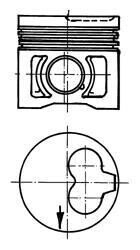 Поршень з кільцями AUDI/VW 80.5 1.9D/2.4D 1X/1Y/3D/AAS/AAB (KS) KOLBENSCHMIDT 91386630