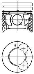 Поршень з кільцями PSA 85,6 DW10UTED4 2.0HDi 16V 2003- (KS) KOLBENSCHMIDT 99700610