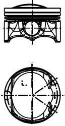 Поршень з кільцями VAG 83.01 1,8TFSI Палець 21мм (KS) KOLBENSCHMIDT 40251620
