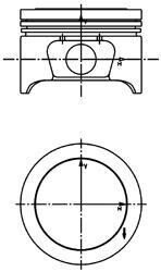 Поршень з кільцями PEUGEOT 79,01 1,6 16V TU5JP4 (KS) KOLBENSCHMIDT 40161610