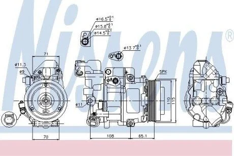 Компресор кондиціонера Nissens 89051