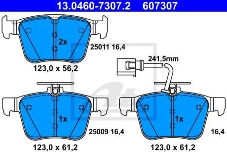 Тормозные колодки ATE 13.0460-7307.2
