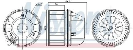 Вентилятор салона Nissens 87817