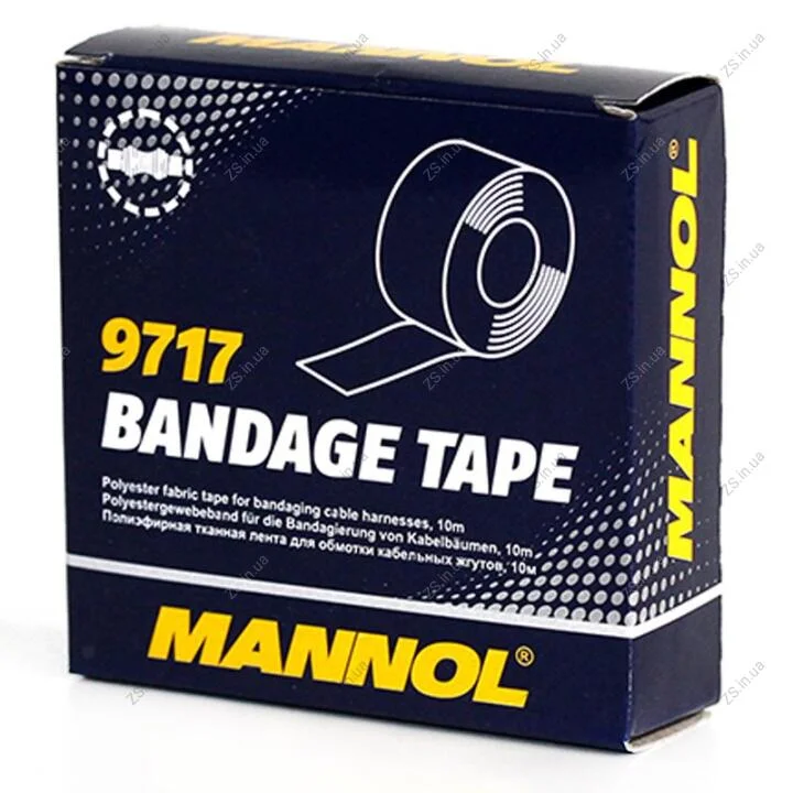 Bandage Tape 25мм/10 м/Стрічка ізоляційна поліефірна тканинна 25 мм * 10 м ізолента Mannol MANNOL 9717 (фото 1)