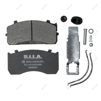 Колодки гальмівні WVA 29148 29183 з "вухами" S.I.L.A. SL11.WVA2914800