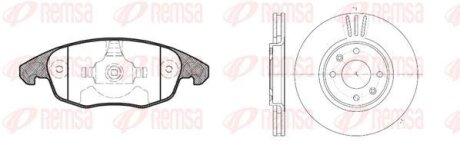 Комплект: 2 диска+ 4 колодки гальмівних REMSA 81248.00
