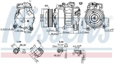 Компресор кондиціонера Nissens 890622