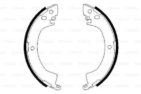 Колодки гальмівні барабанні (комплект 4 шт) Bosch 0 986 487 207