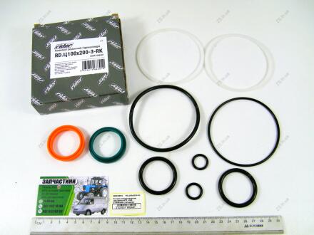 Р/к гідроциліндра механізму навішування МТЗ, ЮМЗ (С100/40х200) (поліуретан) Rider RD.Ц100х200-3-RK