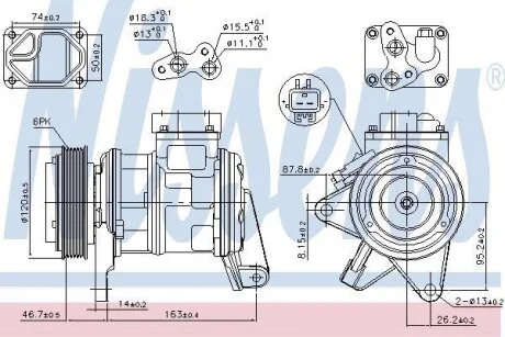 Компресор кондицiонера Nissens 89087