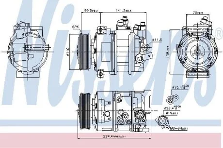 Компресор кондицiонера Nissens 890337