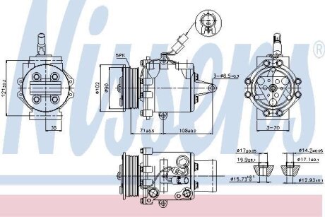 Компресор кондицiонера Nissens 89591