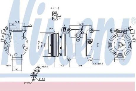 Компресор кондицiонера Nissens 890045