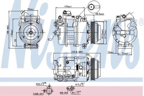 Компресор кондицiонера Nissens 89080