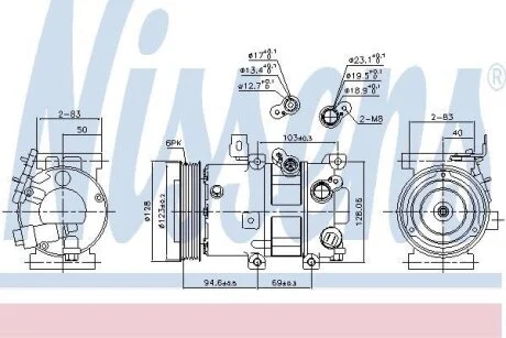 Компресор кондицiонера Nissens 890430