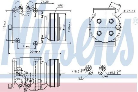 Компресор кондицiонера Nissens 89226