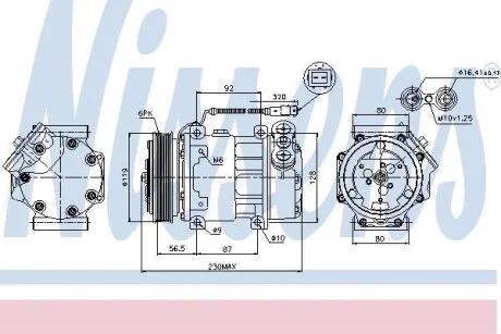 Компресор кондицiонера Nissens 89047