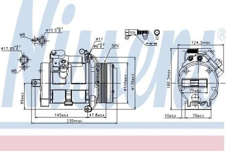 Компресор кондицiонера Nissens 89077