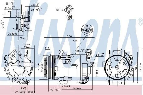 Компресор кондицiонера Nissens 89216
