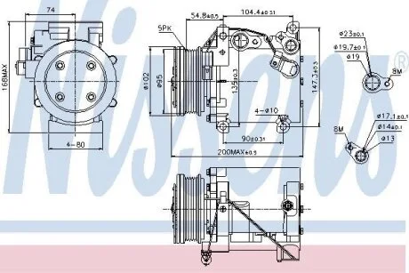 Компресор кондицiонера Nissens 89227