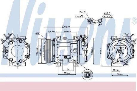 Компресор кондицiонера Nissens 89076