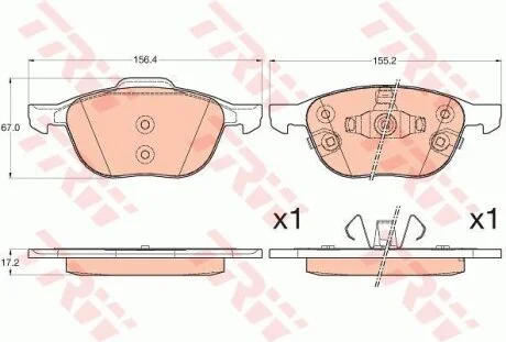 Гальмівні колодки TRW GDB2059