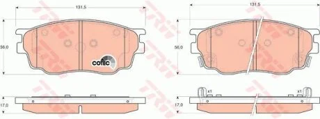 Гальмівні колодки TRW GDB3309
