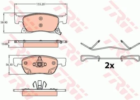 Гальмівні колодки TRW GDB2138