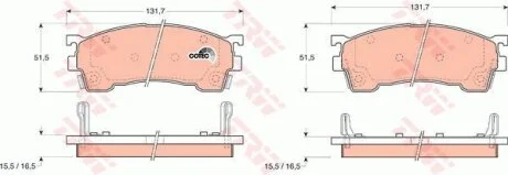 Гальмівні колодки TRW GDB1139