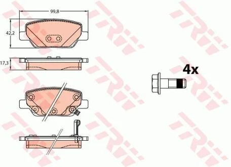 Гальмівні колодки TRW GDB2156