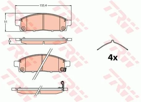Гальмівні колодки TRW GDB2124