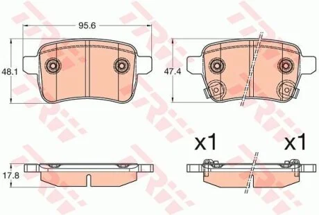 Гальмівні колодки TRW GDB2032