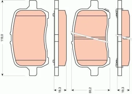 Гальмівні колодки TRW GDB1755