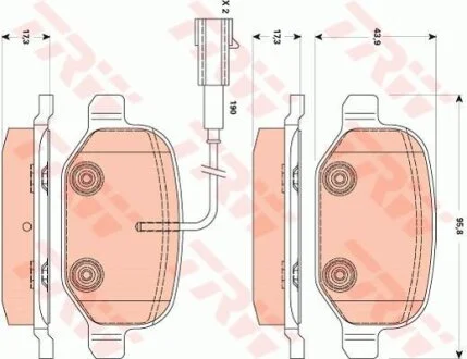 Гальмівні колодки TRW GDB1881