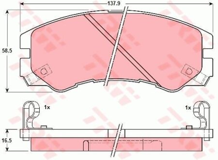Гальмівні колодки TRW GDB1186