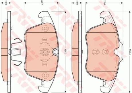 Гальмівні колодки TRW GDB1705
