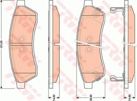 Гальмівні колодки TRW GDB4172
