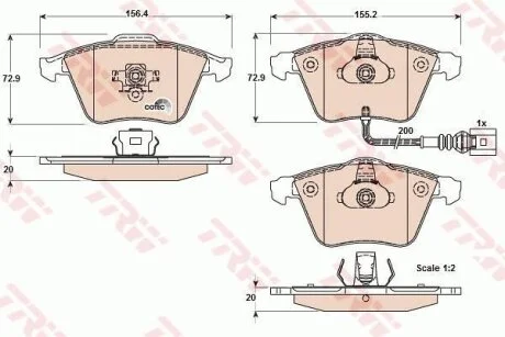 Гальмівні колодки TRW GDB1616