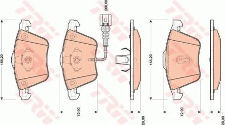 Гальмівні колодки TRW GDB1809