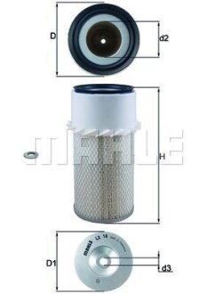 Повітряний фільтр Knecht/Mahle LX16