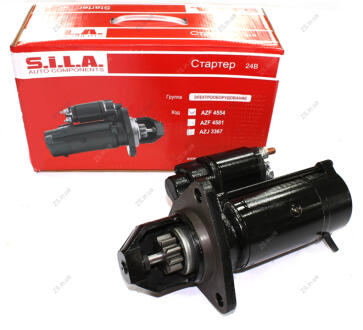 Стартер КАМАЗ Євро редукторний z=10, 6,0кВт ан.СТ142-10 (в-во S.I.L.A. AC) S.I.L.A. AZF4554