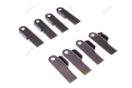 Ніж зубчастий з лопатками к-т 8 шт STANDARD (4 лівих + 4 правих) JOHN DEERE [AH213457, H212699, H212700] Cametet 75478-88