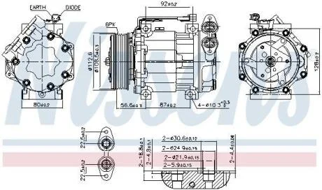 Компресор кондиціонера Nissens 890584