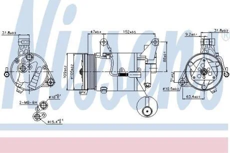 Компресор кондиціонера Nissens 89340