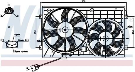 Вентилятор радіатора Nissens 85644