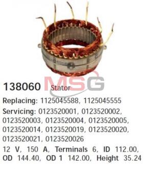 Обмотка генератора CARGO 138060